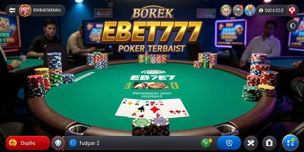 Tampilan gameplay menarik dan seru dari Poker di EBET777.