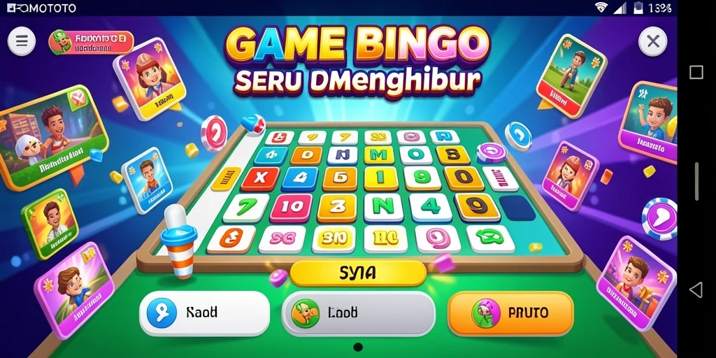 Screenshot gameplay FOMOTOTO menampilkan serunya permainan Bingo.