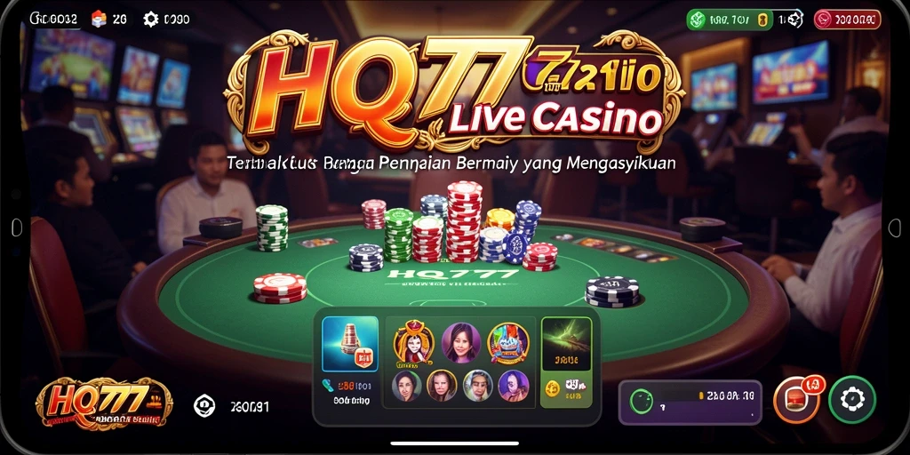 Tampilan gameplay Live Casino yang menarik dan interaktif di HQ777.