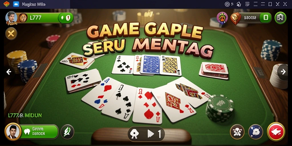 Tampilan gameplay L777 dengan suasana permainan Gaple yang seru.