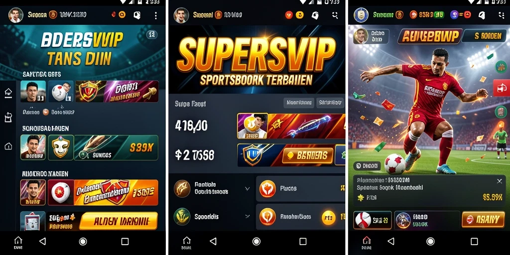 Gambaran gameplay menarik di aplikasi Sportsbook.